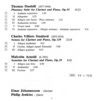CD Einar Jóhannesson: British Music For Clarinet And Piano