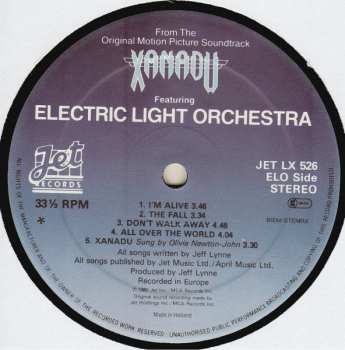 LP Electric Light Orchestra: Xanadu (From The Original Motion Picture Soundtrack)