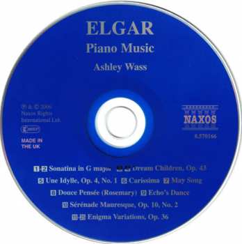 CD Sir Edward Elgar: Piano Music