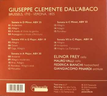 CD Elinor Frey: Giuseppe Clemente Dall'Abaco: Cello Sonatas