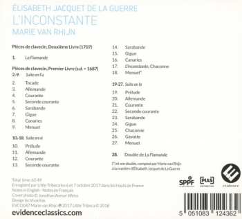 CD Élisabeth Jacquet de La Guerre: L'Inconstante  