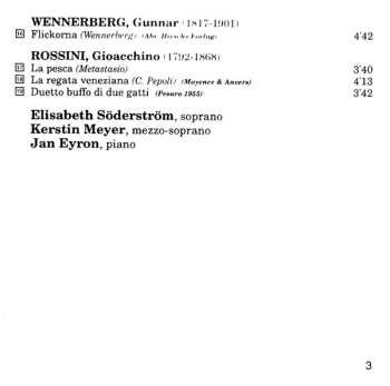 CD Elisabeth Söderström: Kodály - Tchaikovsky - Dvořák - Purcell - Wennerburg - Geijer - Rossini