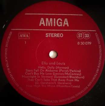 LP Louis Armstrong: Ella Fitzgerald Und Louis Armstrong
