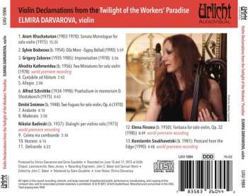 CD Elmira Darvarova: Violin Declamations From The Twilight Of The Workers' Paradise