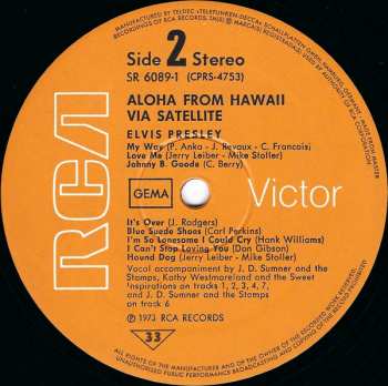 2LP Elvis Presley: Aloha From Hawaii Via Satellite