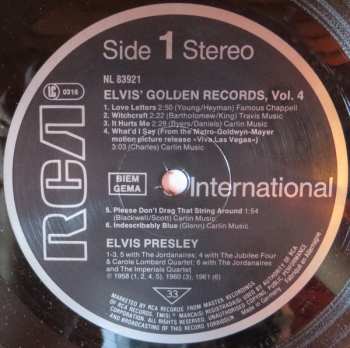 LP Elvis Presley: Elvis' Gold Records - Volume 4