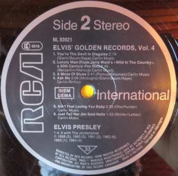 LP Elvis Presley: Elvis' Gold Records - Volume 4