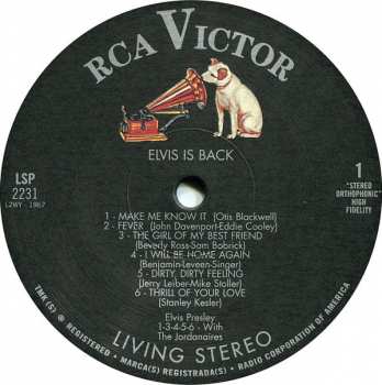 LP Elvis Presley: Elvis Is Back!