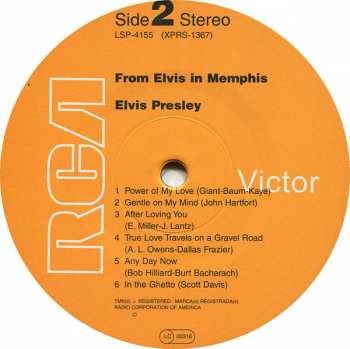 LP Elvis Presley: From Elvis In Memphis LTD