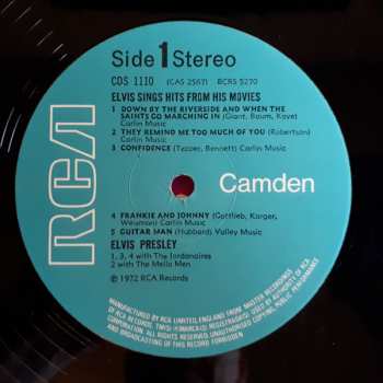 LP Elvis Presley: Elvis Sings Hits From His Movies