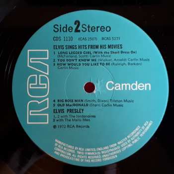 LP Elvis Presley: Elvis Sings Hits From His Movies