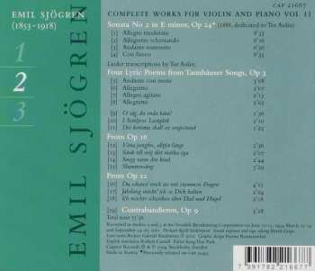 CD Emil Sjögren: Complete Works For Violin And Piano Vol 2