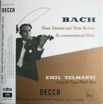 3LP/Box Set Johann Sebastian Bach: Three Sonatas And Three Partitas For Unaccompanied Violin