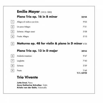 CD Emilie Mayer: Piano Trios; Notturno
