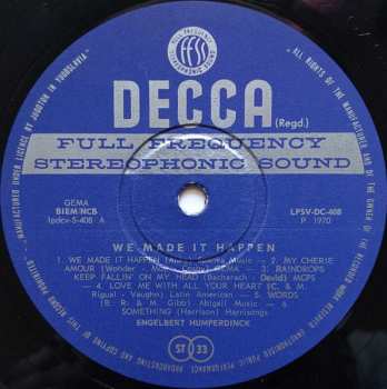 LP Engelbert Humperdinck: We Made It Happen