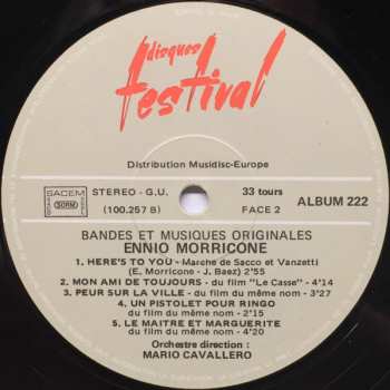 2LP Ennio Morricone: Bandes Et Musiques Originales