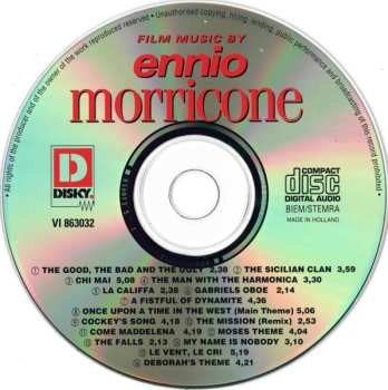 CD Ennio Morricone: Film Music By Ennio Morricone