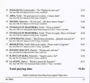 3CD Enrico Caruso: Prima Voce: Caruso - Arias, Ensembles, Songs 1904-1920