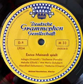 LP Enrico Mainardi: Enrico Mainardi Spielt  