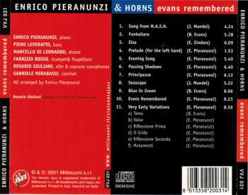 CD Enrico Pieranunzi: Evans Remembered