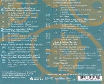 CD Adam De La Halle: Le Chant De Robin Et Marion