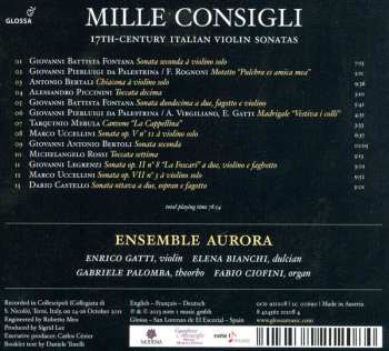CD Enrico Gatti: Mille Consigli - 17th-century Italian Violin Sonatas