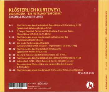 CD Ensemble Rosarum Flores: Klösterlich Kurtzweyl (Die Mandora - Ein Instrumentenporträt)