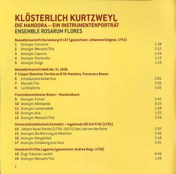 CD Ensemble Rosarum Flores: Klösterlich Kurtzweyl (Die Mandora - Ein Instrumentenporträt)