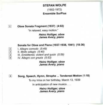 CD Stefan Wolpe: Stefan Wolpe Vol.4