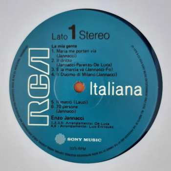 LP Enzo Jannacci: La Mia Gente CLR