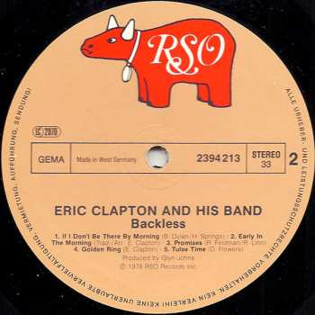 LP Eric Clapton: Backless