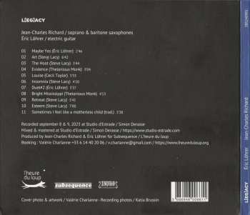 CD Jean-Charles Richard: L[eg]acy