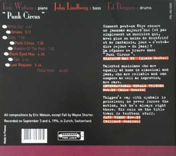 CD Eric Watson Trio: Punk Circus