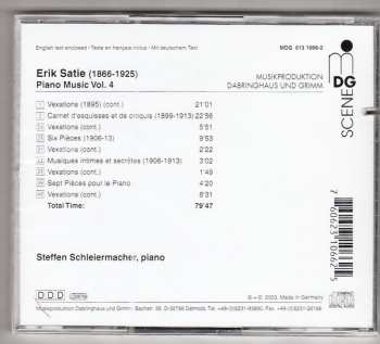 CD Erik Satie: Piano Music Vol. 4, Musiques Intimes Et Secrètes