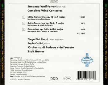 CD Ermanno Wolf-Ferrari: Complete Wind Concertos