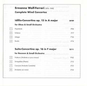 CD Ermanno Wolf-Ferrari: Complete Wind Concertos