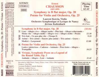 CD Ernest Chausson: Symphony In B Flat Major • Poème • Viviane