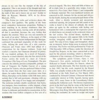 CD Ernest Chausson: Symphony In B Flat Major • Poème • Viviane