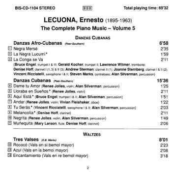 CD Ernesto Lecuona: The Complete Piano Music Volume 5