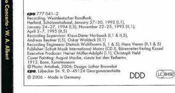 2CD Werner Andreas Albert: Complete Symphonies 1-3 • Piano Concerto