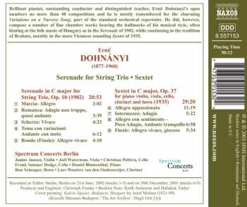CD Ernst von Dohnányi: Serenade For String Trio / Sextet