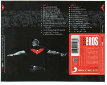 2CD Eros Ramazzotti: 21.00: Eros Live World Tour 2009/2010
