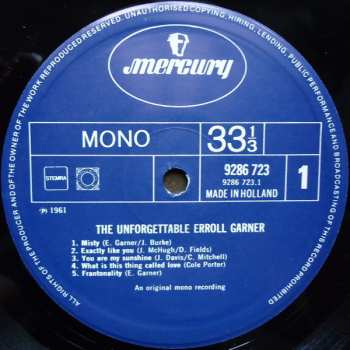 2LP Erroll Garner: The Unforgettable Erroll Garner