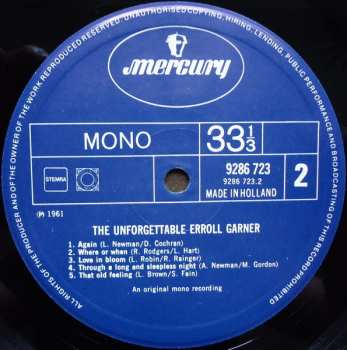 2LP Erroll Garner: The Unforgettable Erroll Garner