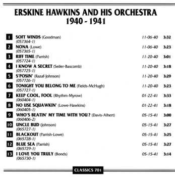 CD Erskine Hawkins And His Orchestra: 1940-1941