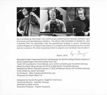 CD Espen Berg Trio: Mønster  DIGI