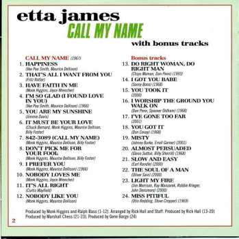 CD Etta James: Call My Name