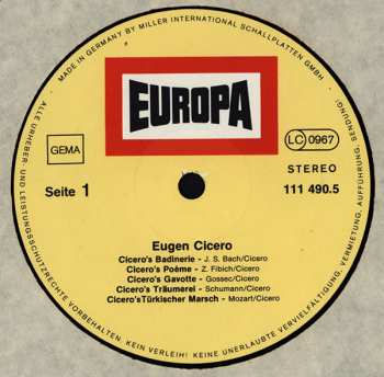 LP Eugen Cicero: Eugen Cicero