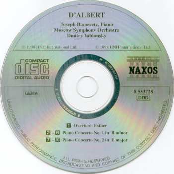 CD Dmitry Yablonsky: Piano Concertos Nos. 1 And 2, Overture: Esther
