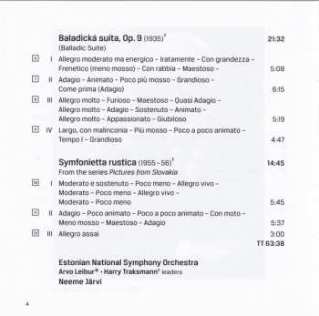CD Estonian National Symphony Orchestra: Symfonietta Rustica, Baladická Suita, Metamorfózy